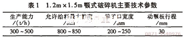 該貴州碎石機(jī)用戶(hù)碎石機(jī)設(shè)備的技術(shù)參數(shù)表